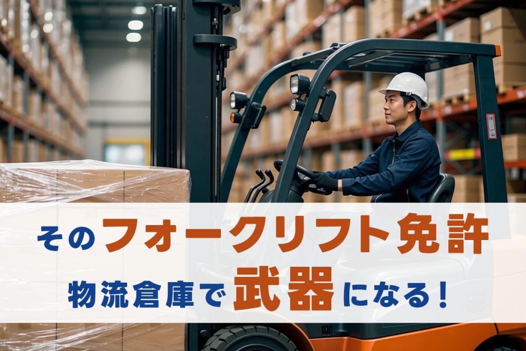 せっかくのフォークリフト免許、物流倉庫で活かしてみませんか?